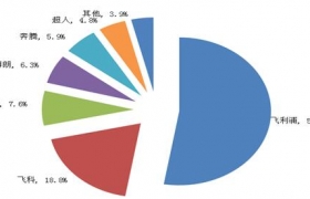 2015 China market share of electric shaver mainstream brands.